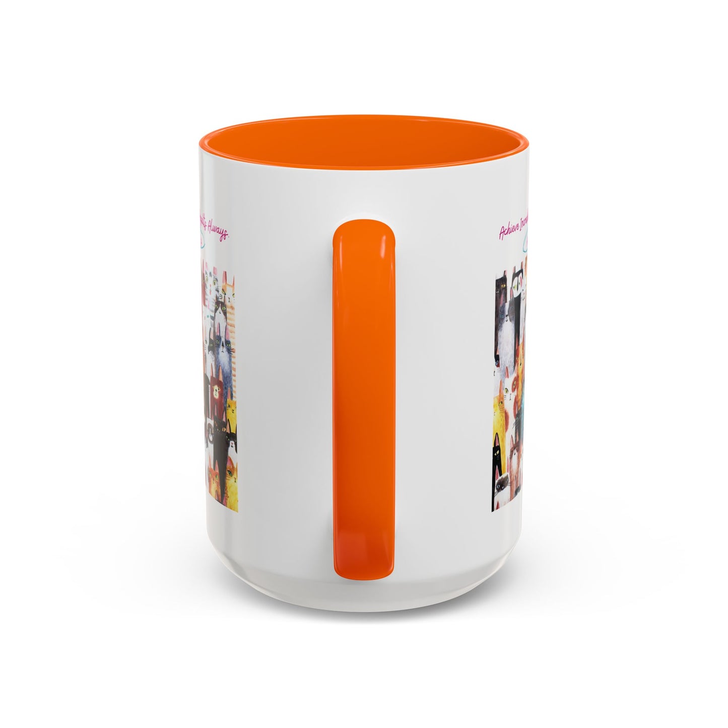 Personalized Initial Cat Collage Accent Coffee Mug