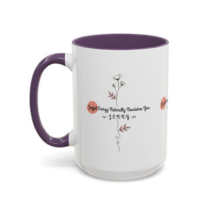 Personalized Initial Floral Minimalist Accent Coffee Mug