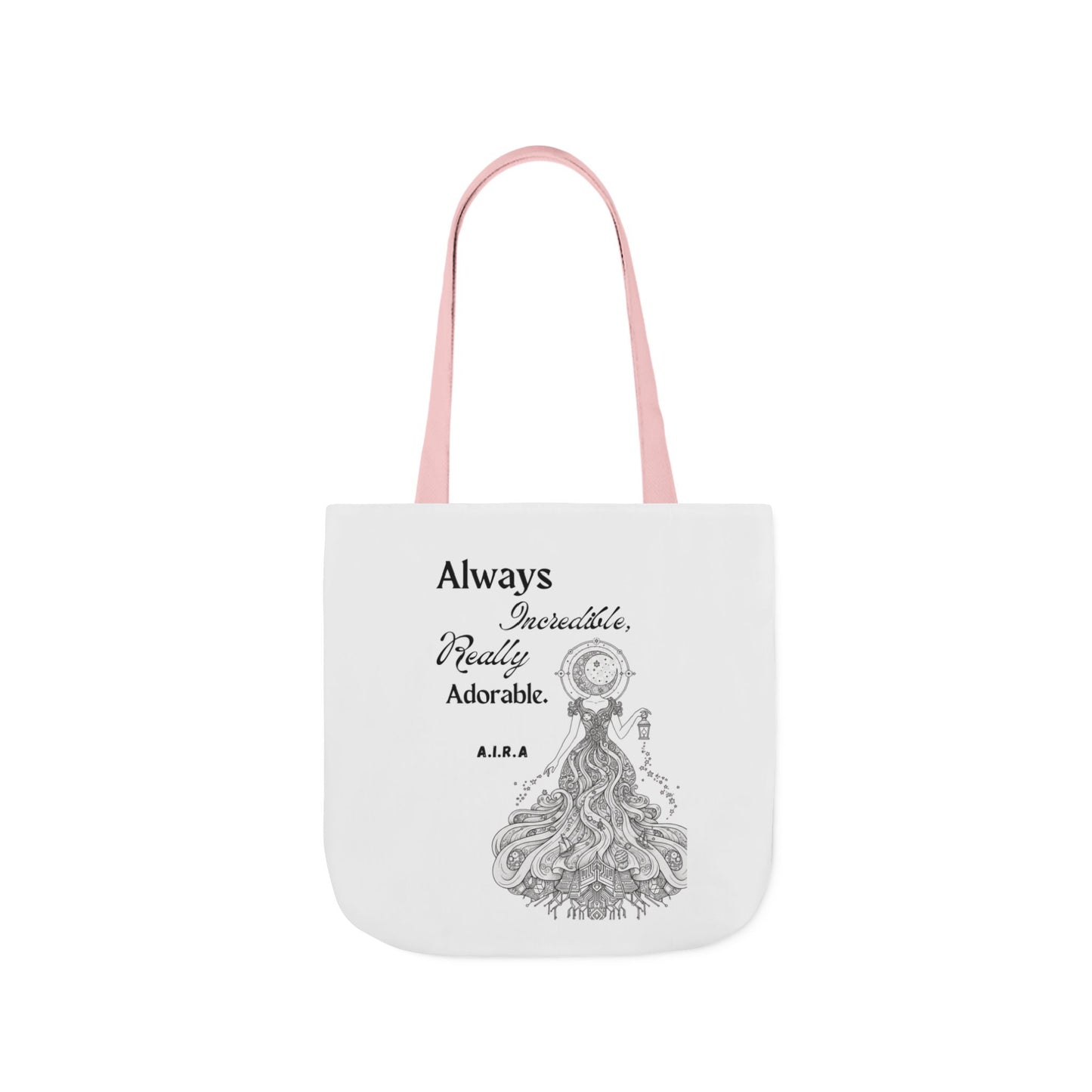 Personalized Initial Quote Light Girl Canvas Tote Custom Name
