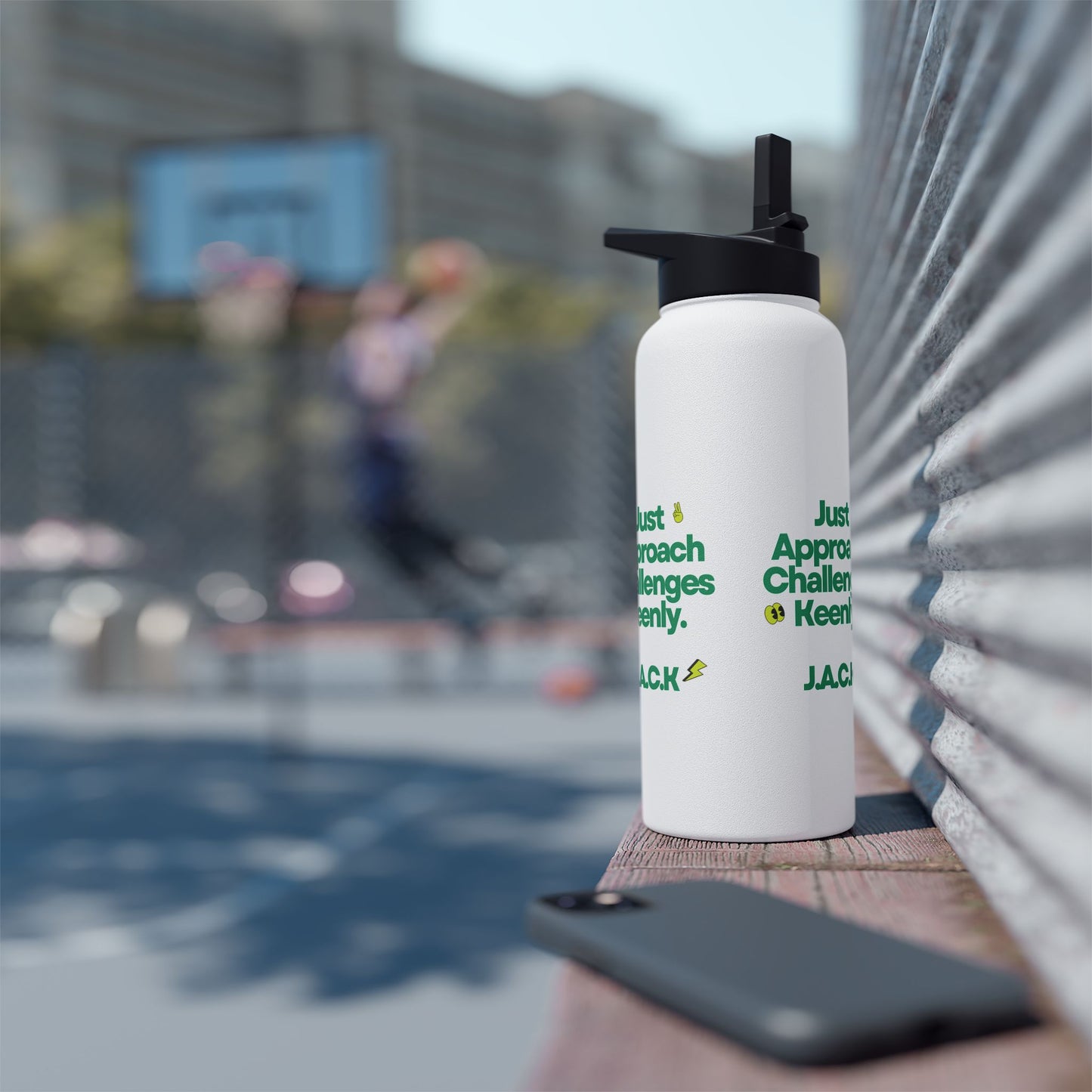 Personalized Initial Quote Simple Message Stainless Steel Water Bottle