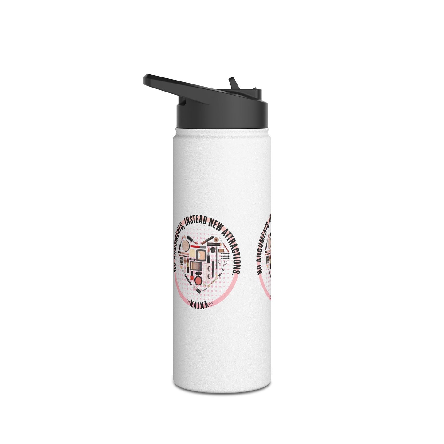 Personalized Initial Cosmetic Heart Controller Stainless Steel Water Bottle