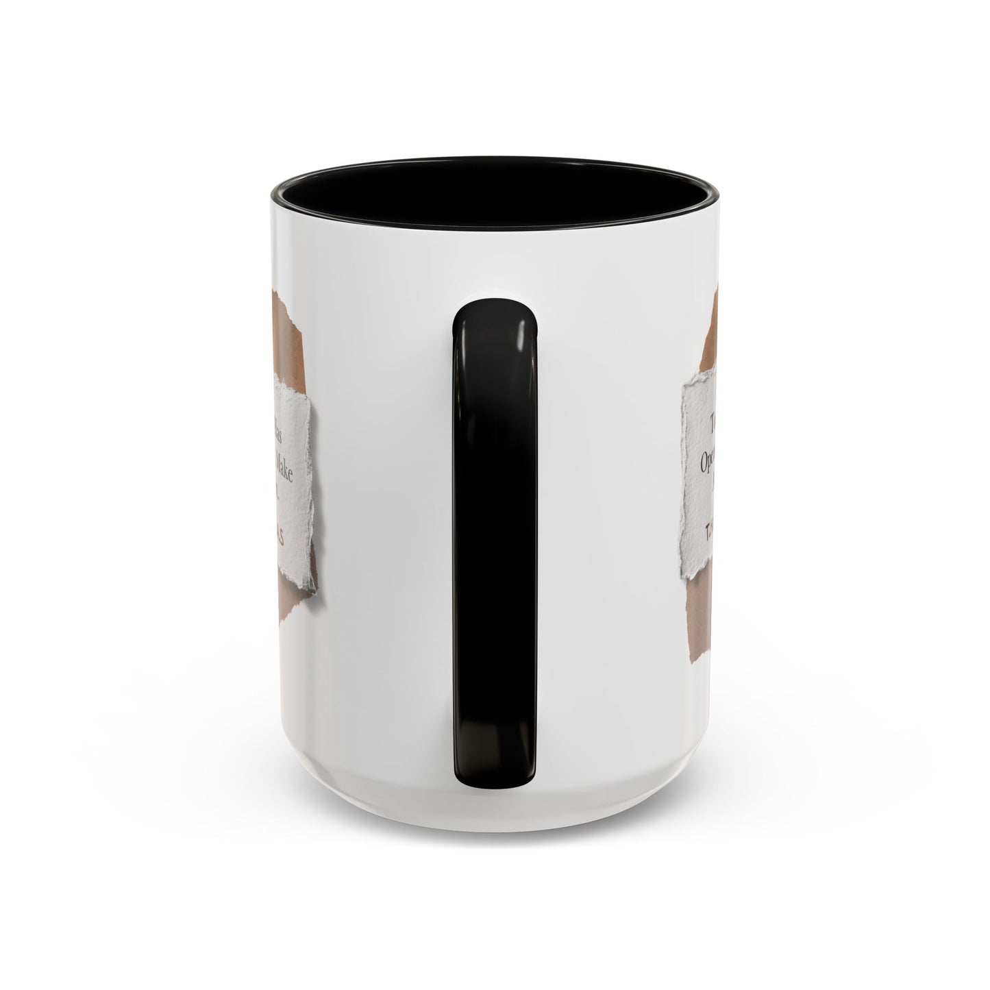 Personalized Torn Paper Note Accent Coffee Mug