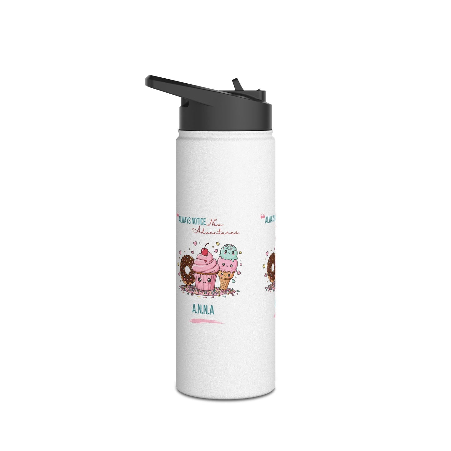 Personalized Initial Quote Sweet Treat Stainless Steel Water Bottle