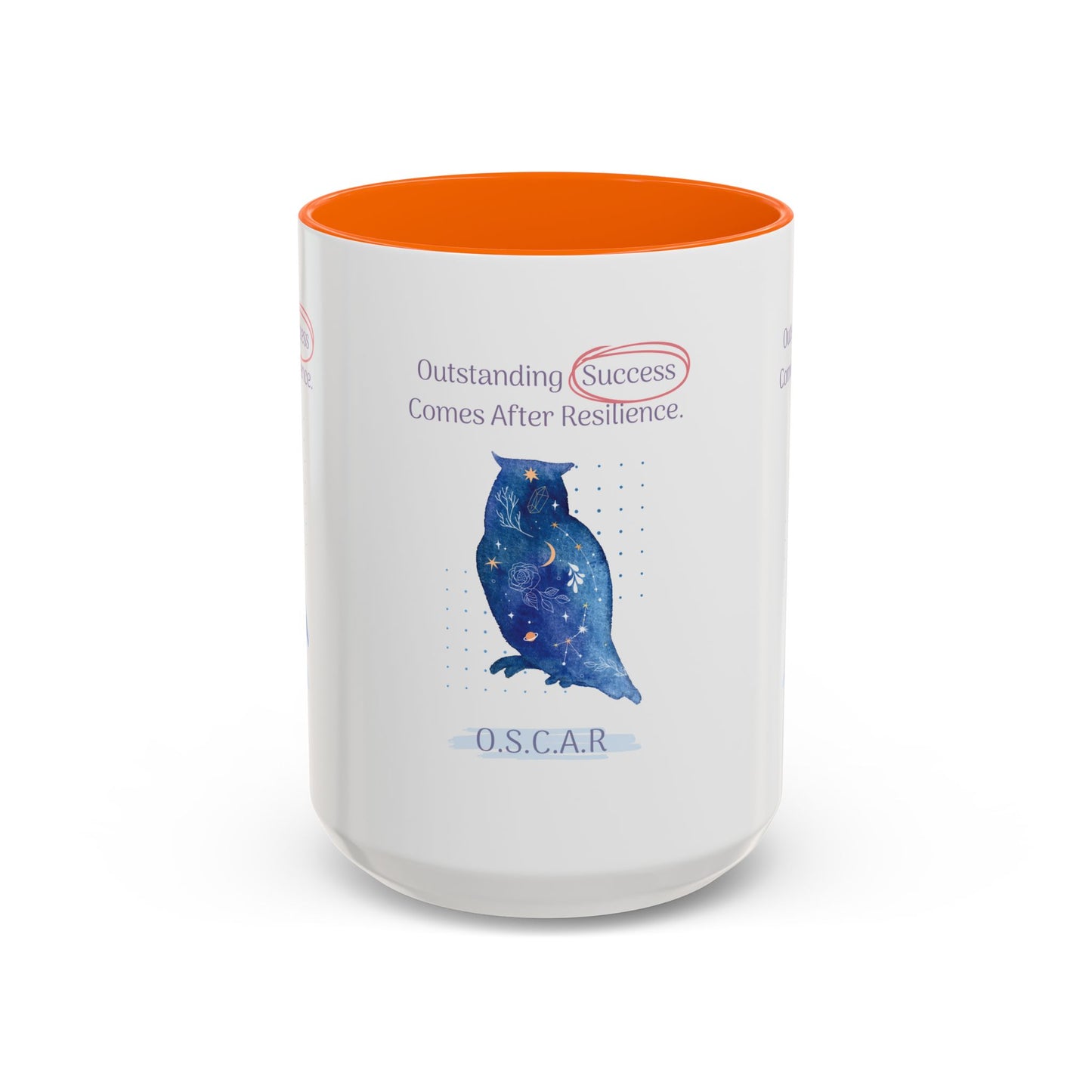 Personalized Initial Galaxy Owl Accent Coffee Mug
