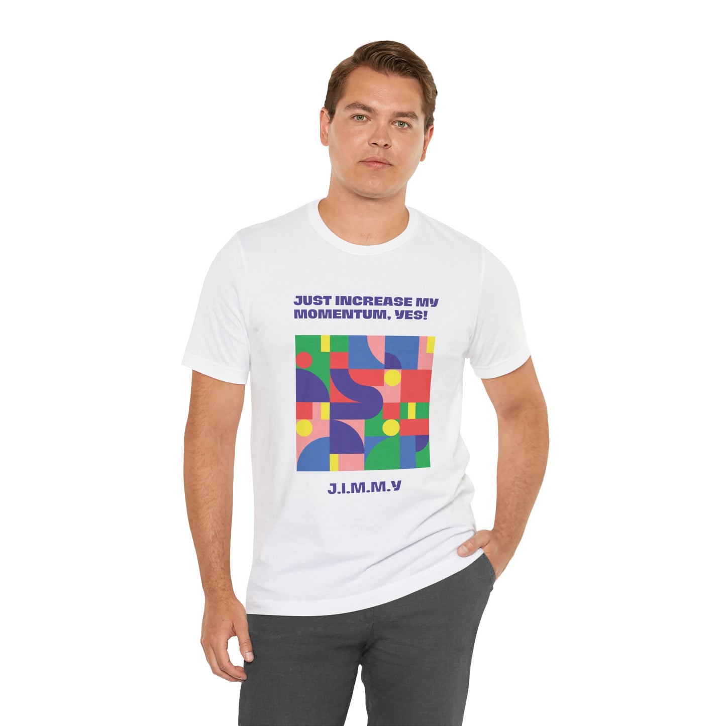 Personalized Momentum Graphic Colorful Geometric Design Tee
