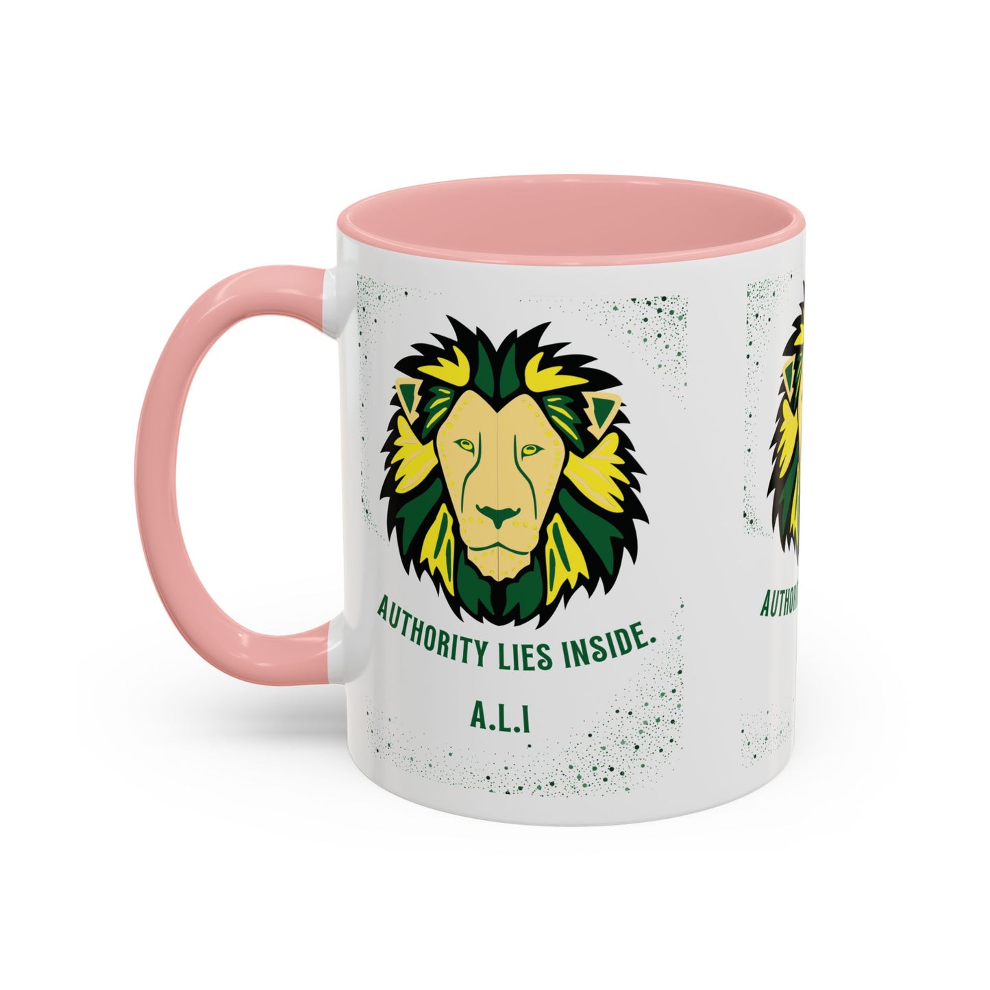 Personalized Initial Lion Accent Coffee Mug