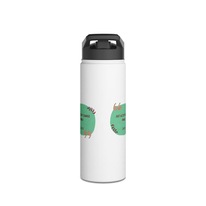 Personalized Initial Quote Oval Note Stainless Steel Water Bottle