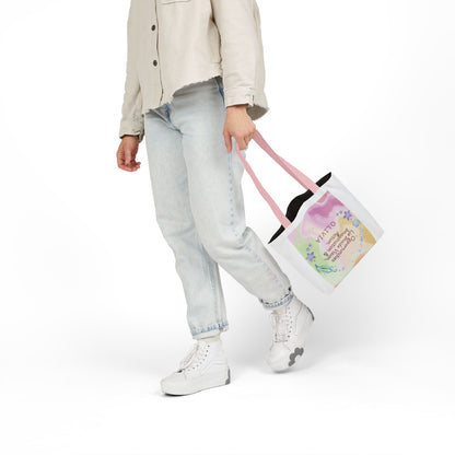 Personalized Initial Quote Ocean Theme Canvas Tote Custom Name