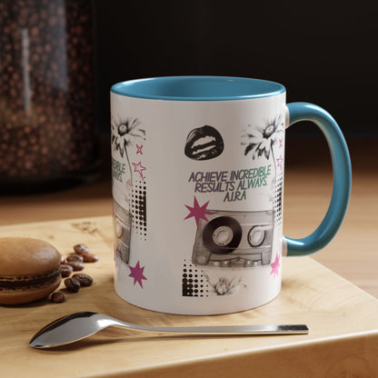 Personalized Cassette Vibes Accent Coffee Mug