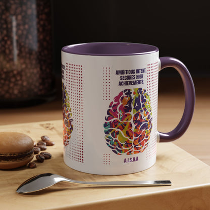 Personalized Initial Brain Accent Coffee Mug