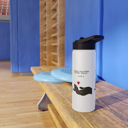 Personalized Initial Quote Hand and Gem Stainless Steel Water Bottle