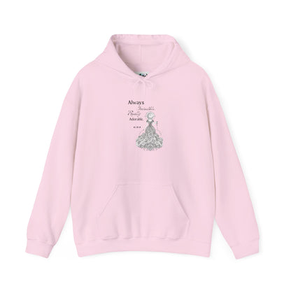 Personalized Girl with light Hooded Sweatshirt