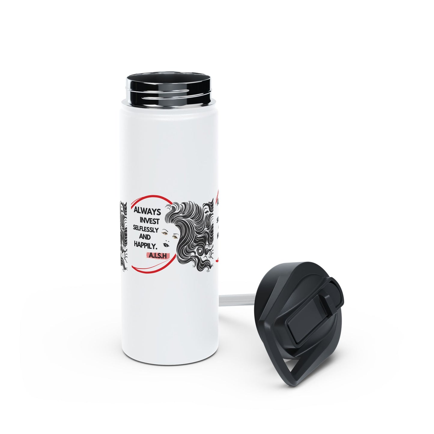 Personalized Initial Quote Inspirational Girl Stainless Steel Water Bottle