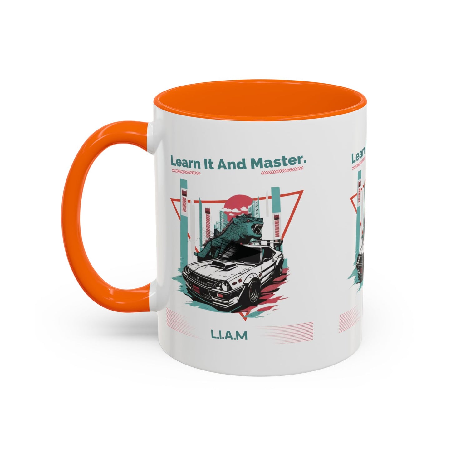 Personalized Retro Racing Accent Coffee Mug