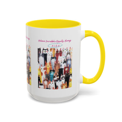 Personalized Initial Cat Collage Accent Coffee Mug