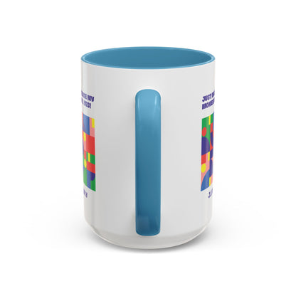 Personalized Initial Colorful Momentum Accent Coffee Mug