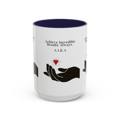 Personalized Initial Hand and Gem Accent Coffee Mug