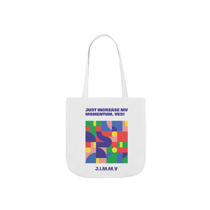 Personalized Initial Quote Colorful Momentum Canvas Tote Custom Name