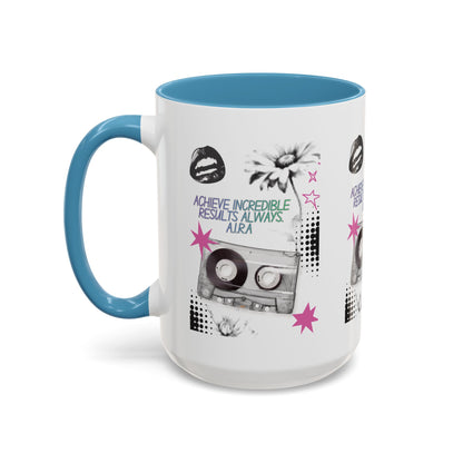 Personalized Cassette Vibes Accent Coffee Mug
