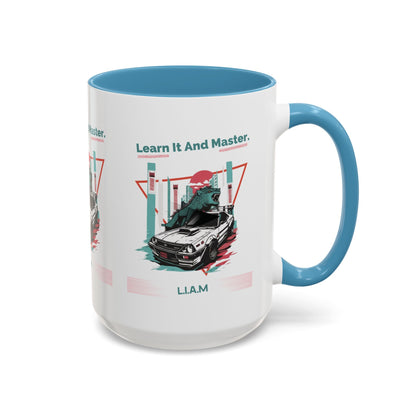 Personalized Retro Racing Accent Coffee Mug