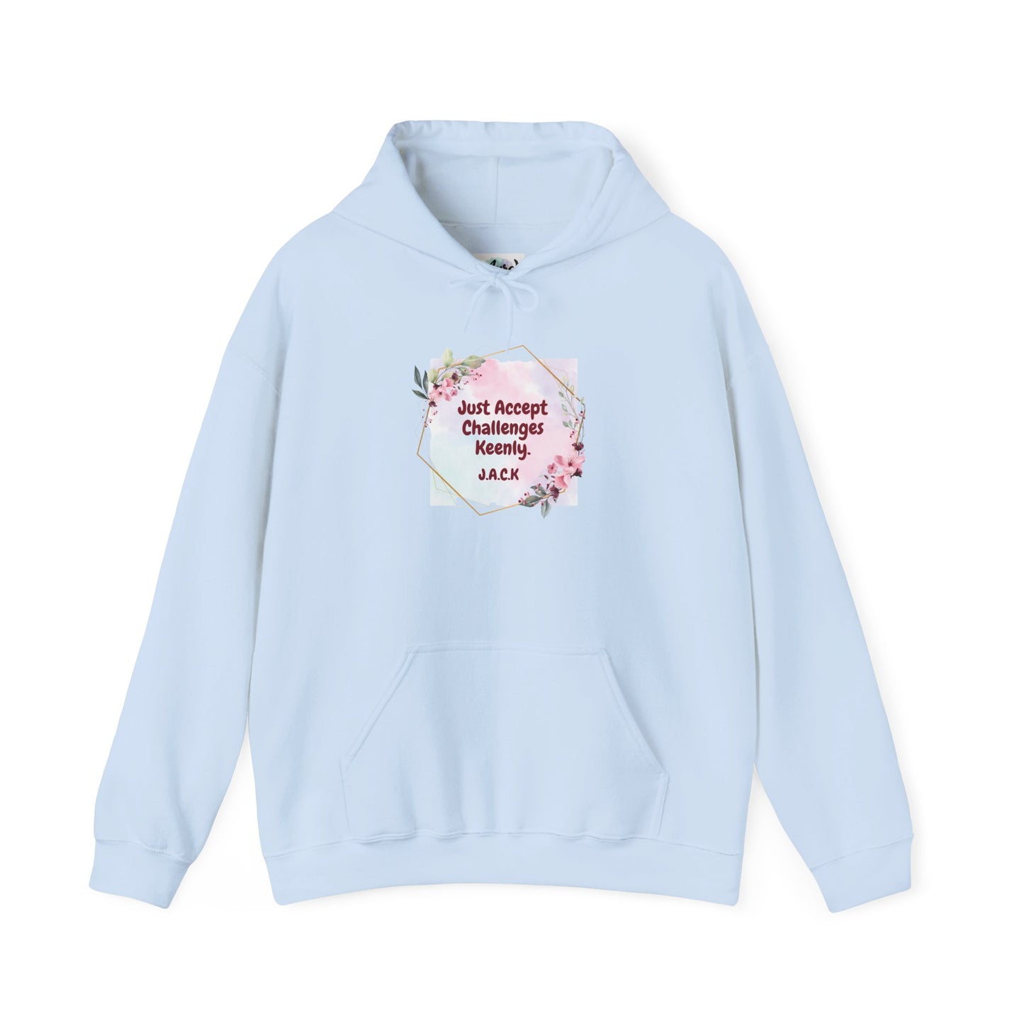 Personalized Floral Frame Hooded Sweatshirt