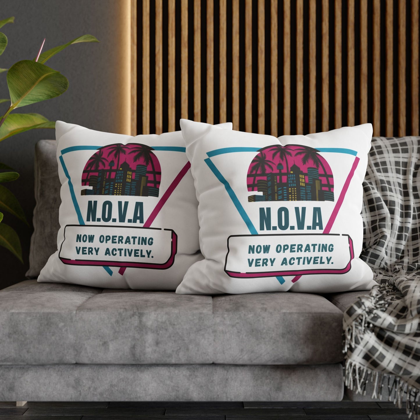 Personalized Initial Quote Building — Custom Sayings on Square Poly Canvas Pillowcase