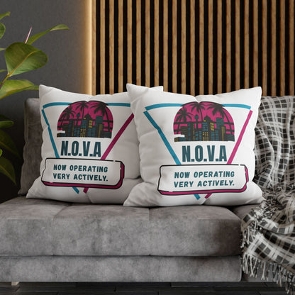 Personalized Initial Quote Building — Custom Sayings on Square Poly Canvas Pillowcase