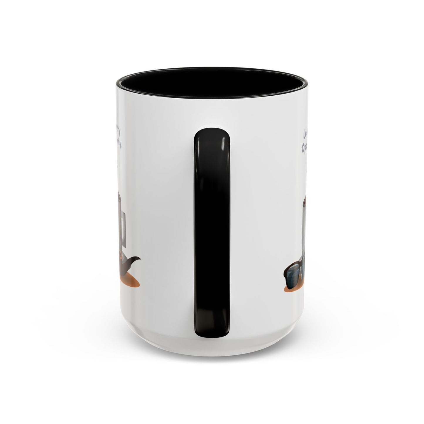 Personalized Initial Coffee and Sunglasses Accent Coffee Mug