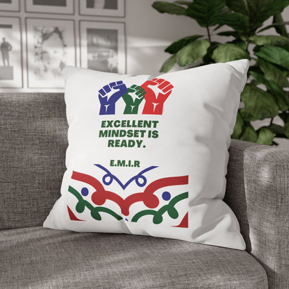 Personalized Initial Quote Victory — Custom Sayings on Square Poly Canvas Pillowcase