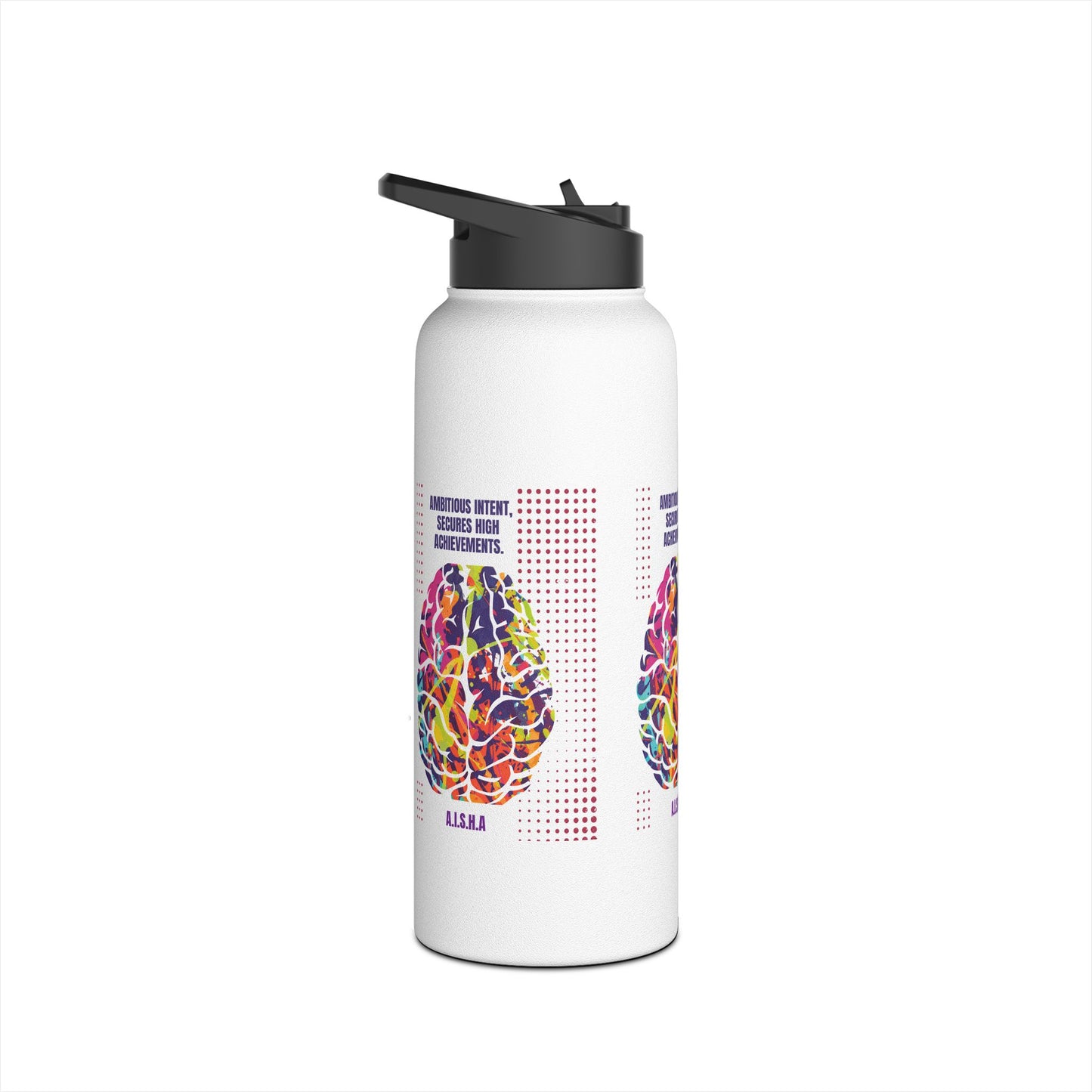 Personalized Initial Quote Brain Stainless Steel Water Bottle