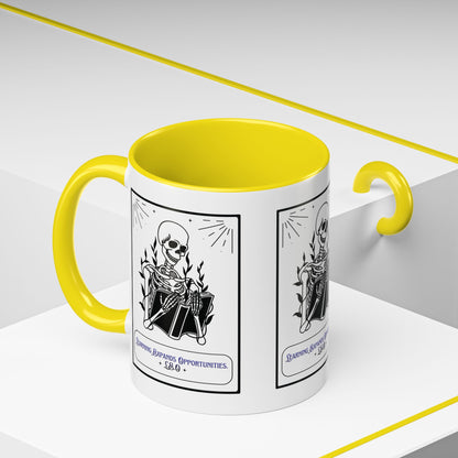 Personalized Initial Skeleton Accent Coffee Mug