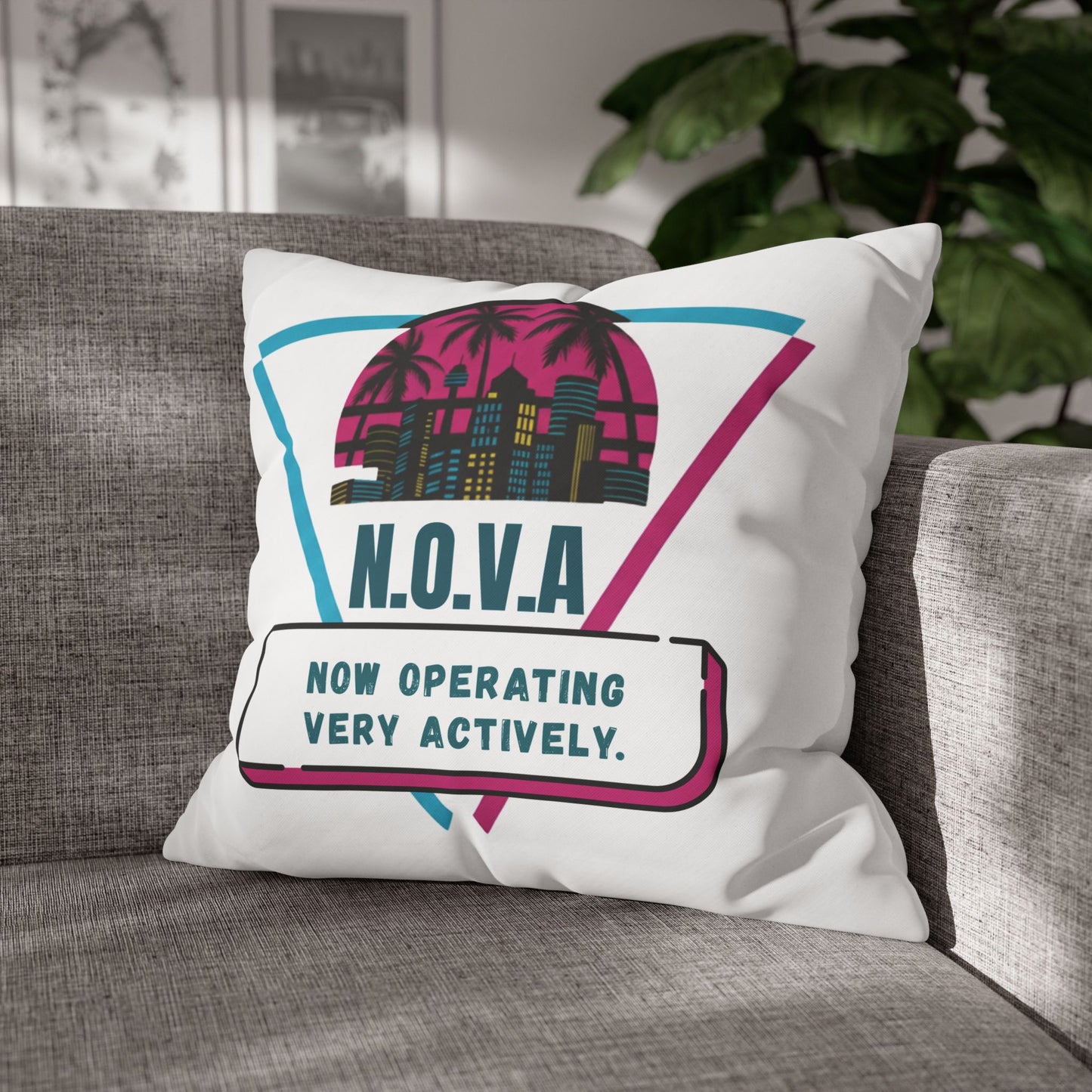 Personalized Initial Quote Building — Custom Sayings on Square Poly Canvas Pillowcase