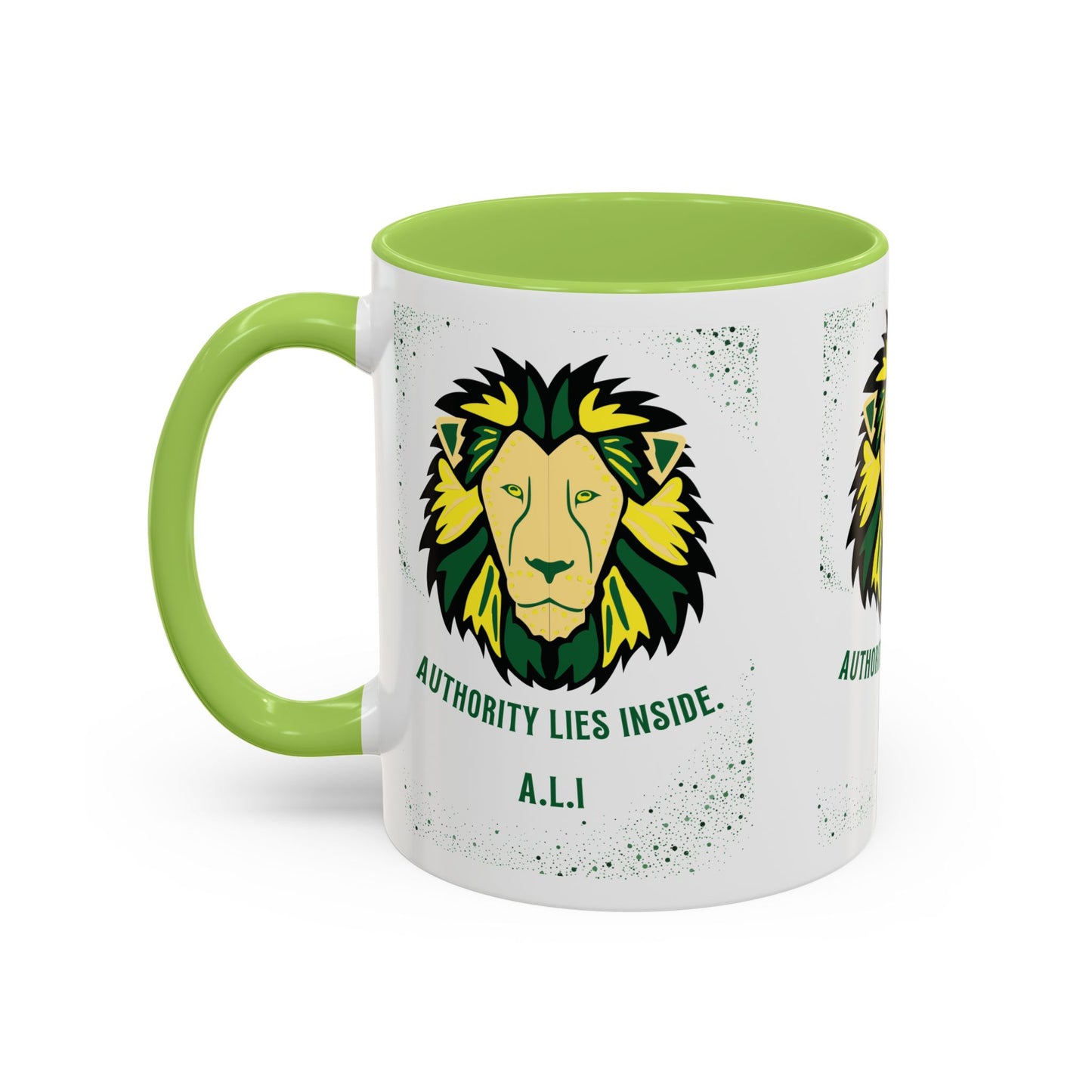 Personalized Initial Lion Accent Coffee Mug
