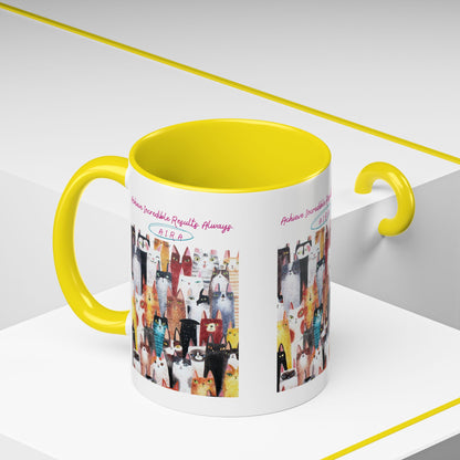 Personalized Initial Cat Collage Accent Coffee Mug