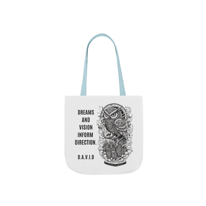 Personalized Initial Quote Owl Vision Canvas Tote Custom Name