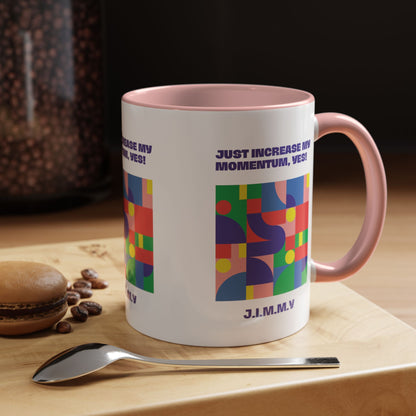 Personalized Initial Colorful Momentum Accent Coffee Mug