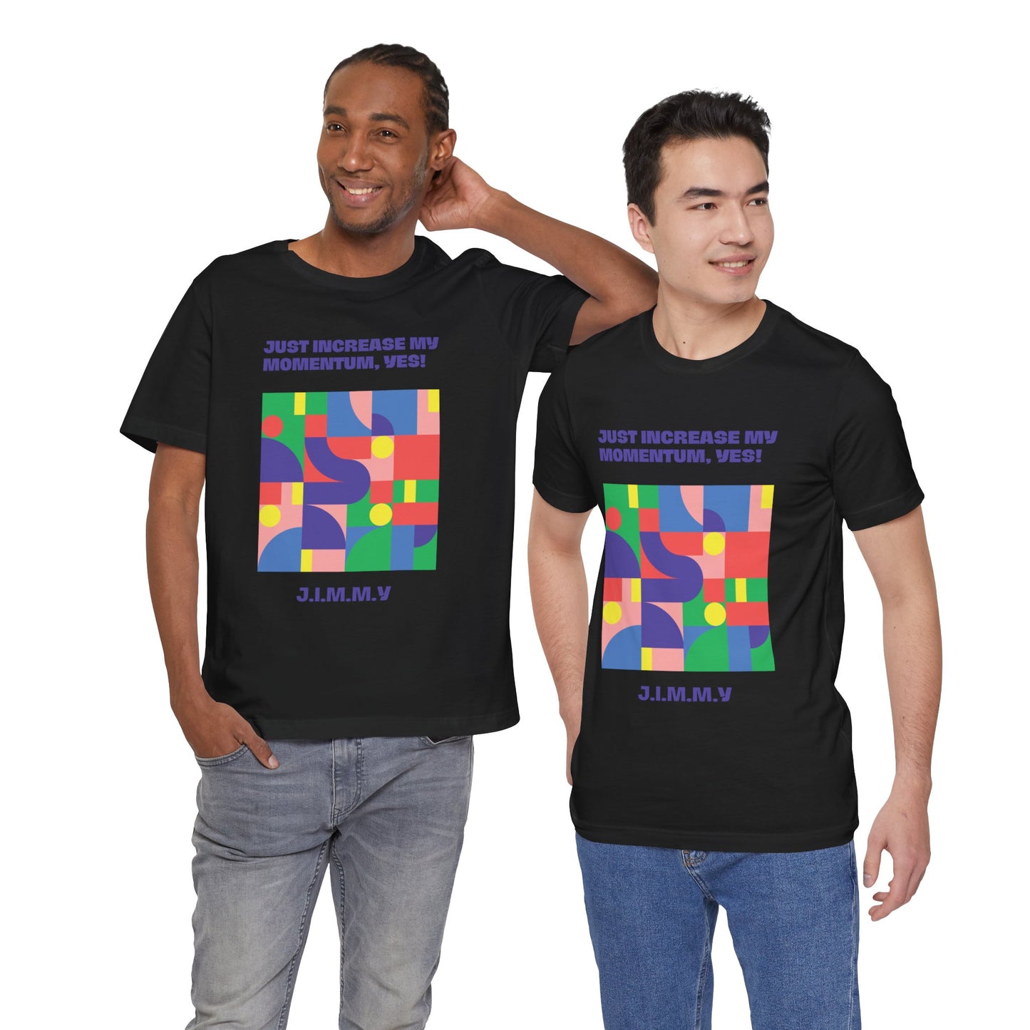 Personalized Momentum Graphic Colorful Geometric Design Tee