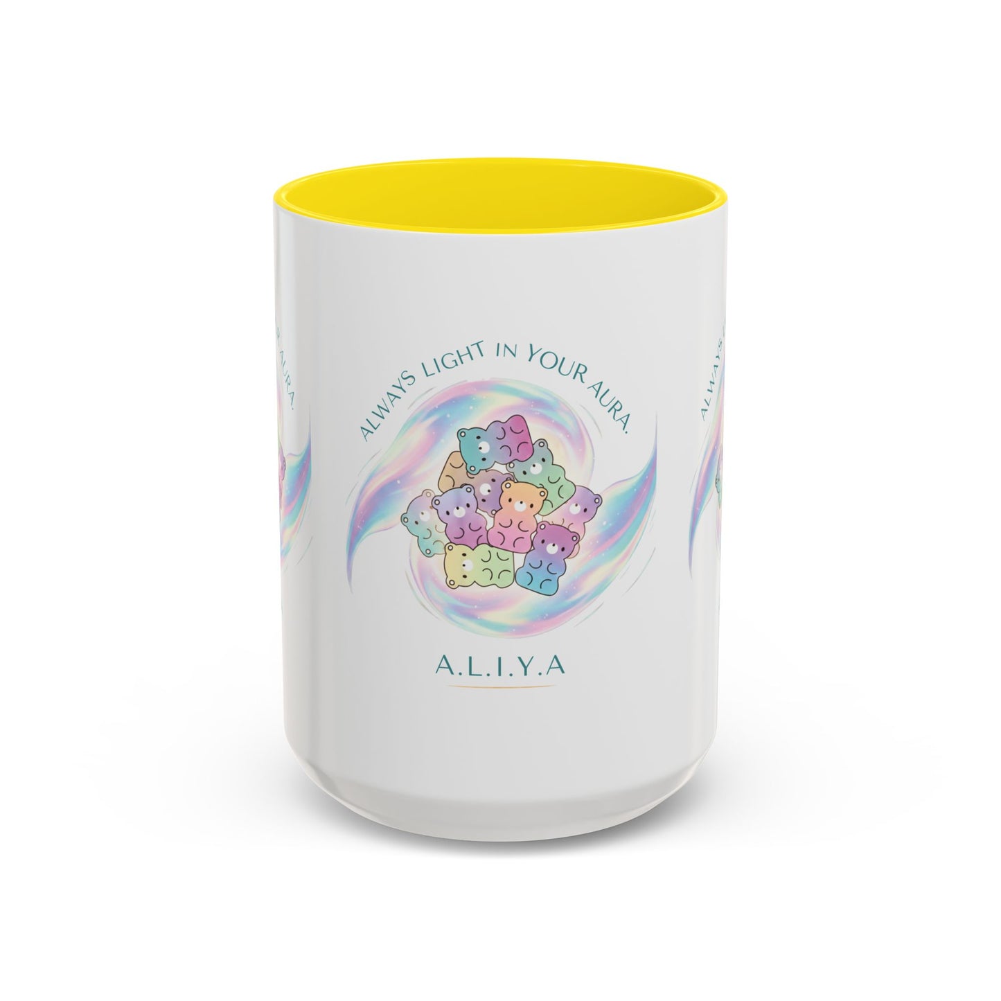 Personalized Initial Cloud Collage Accent Coffee Mug