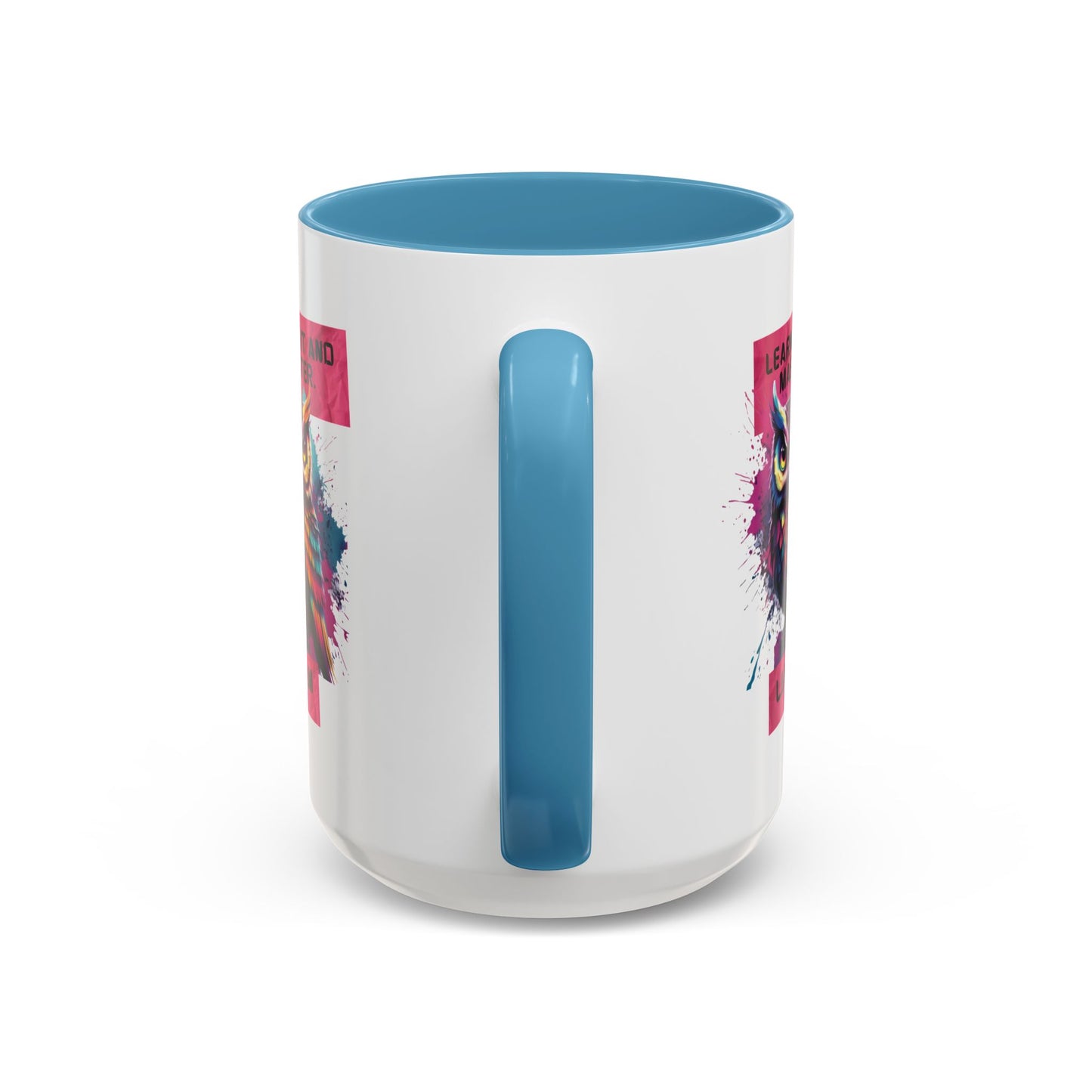 Personalized Initial Owl Accent Coffee Mug