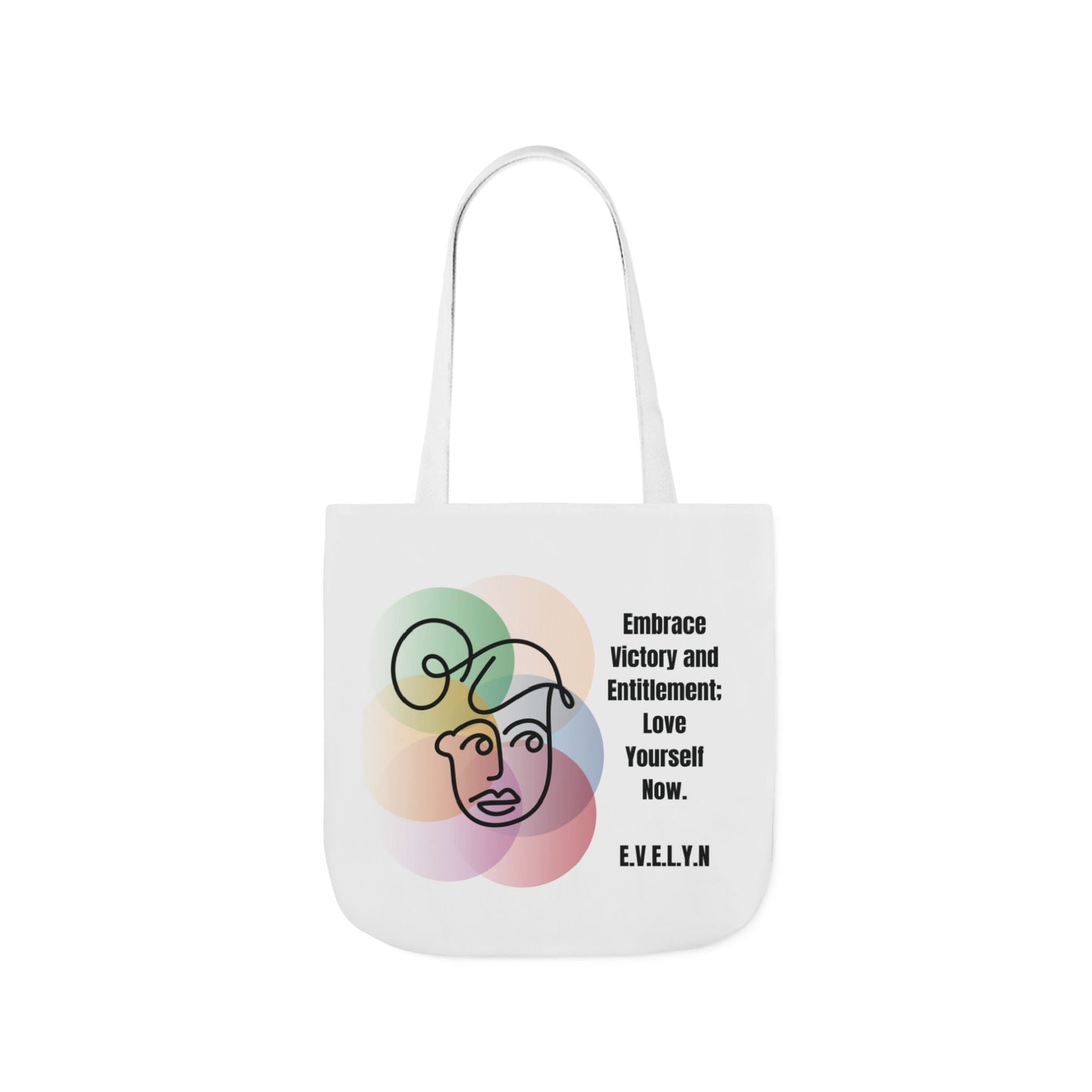 Personalized Initial Quote Sketch Girl Canvas Tote Custom Name