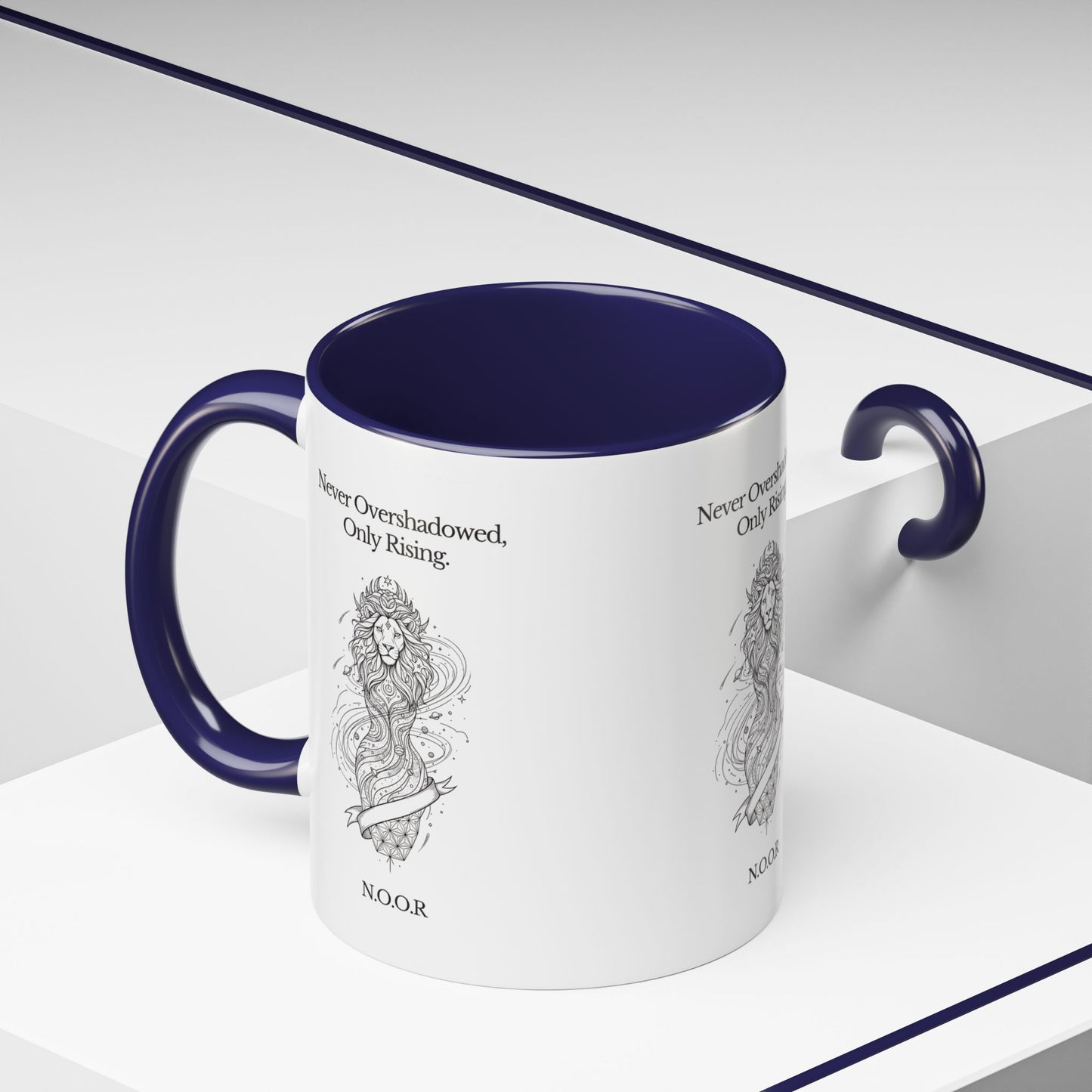 Personalized Girl Lion Accent Coffee Mug