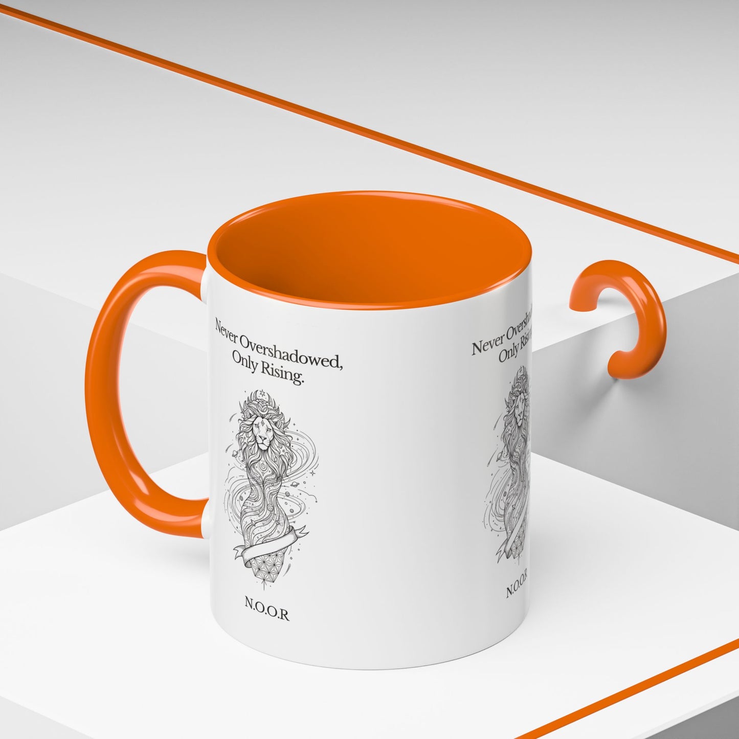 Personalized Girl Lion Accent Coffee Mug