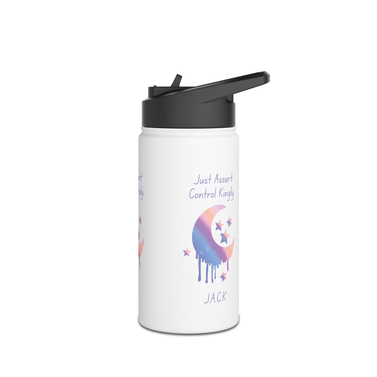 Personalized Initial Quote Moon Dripping Stainless Steel Water Bottle