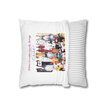 Personalized Initial Quote Cat Collage — Custom Sayings on Square Poly Canvas Pillowcase