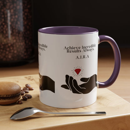 Personalized Initial Hand and Gem Accent Coffee Mug