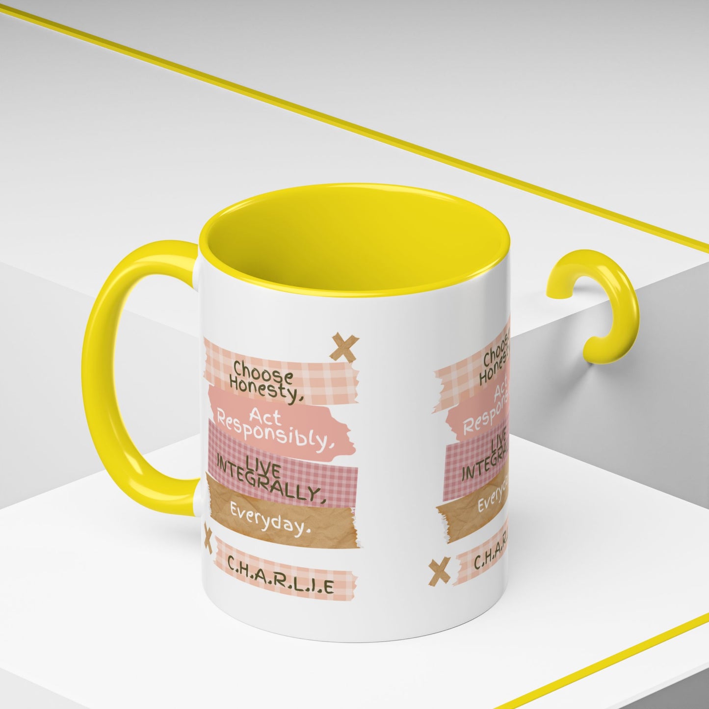 Personalized Message Pieces Accent Coffee Mug