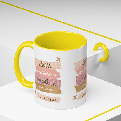 Personalized Message Pieces Accent Coffee Mug