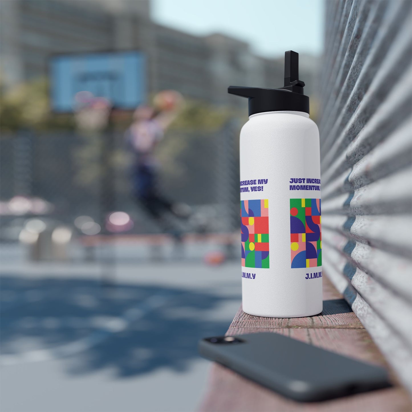 Personalized Initial Quote Colorful Momentum Stainless Steel Water Bottle