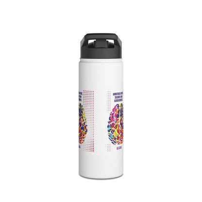 Personalized Initial Quote Brain Stainless Steel Water Bottle