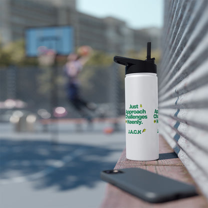 Personalized Initial Quote Simple Message Stainless Steel Water Bottle